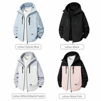 Chaqueta Unisex con Capucha, Estilo Tech Shell, Corte Holgado, Diseño Color-Block, Ropa Casual Urbana, Primavera, Juvenil, Tallas S-3XL, Marca Privada, Servicio OEM