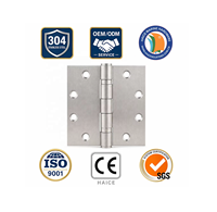 Charnière de porte plate commerciale en acier inoxydable 304 avec roulement à billes US, 4,5"x4"x3mm, 4BB, pour bateaux, yachts et accessoires de quincaillerie marine