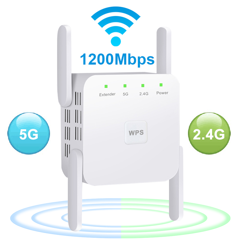 5 Ghz TP Link WiFi Extender Long Range Wireless Booster AC1200 Adapter 1200Mbps Wi-Fi Amplifier Wi Fi Signal Repeater