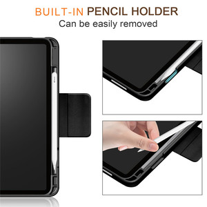 Étui pour tablette pliable à deux supports en TPU à texture en tissu avec réveil/veille automatique pour <span class=keywords><strong>iPad</strong></span> <span class=keywords><strong>Air</strong></span> 11 2024/ <span class=keywords><strong>Air</strong></span> 5 <span class=keywords><strong>2022</strong></span>/ Pro 11 2018 - Product Image 6