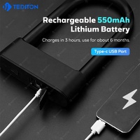 Tediton Vente à Chaud IP67 Étanche à la Poussière Serrure à Empreinte de Doigt Alarme de Sécurité Cadenas Intelligent candado con huella digital