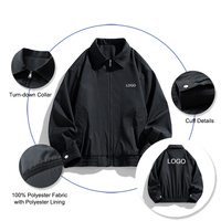 Veste coupe-vent unisexe grande taille personnalisable à faible MOQ pour le printemps, design ample, style décontracté, type coach