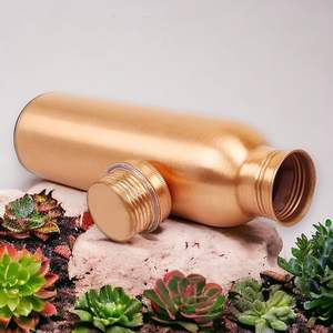 Leakproof Design 100% Pure Copper <b>Water</b> <b>Bottle</b> 600ml Solid Pattern <b>Water</b> <b>Bottle</b> with Bag for Export Sale - Product Image 3