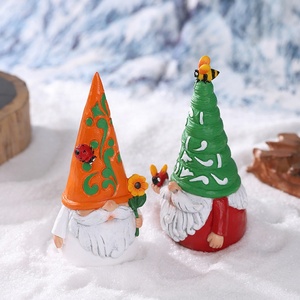 Santa Claus Micro-Landscape Snow Scene Gnome Small Ornament, Resin <b>Craft</b> Christmas Gift & Decorative Display - Product Image 5