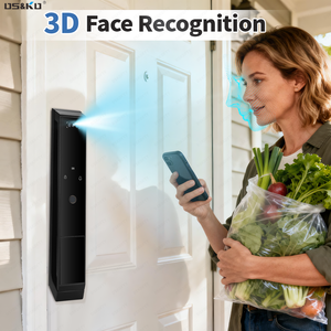 Cerradura Inteligente para Puerta Principal Más Vendida, Cerradura Electrónica con Huella Dactilar 3D y Cámara de Timbre para Suministros de Cerrajería - Product Image 4