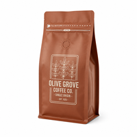 Meilleur Choix : Sachets d'emballage pour café brun avec valve et fermeture éclair, pochette en aluminium imprimée sur mesure pour grains torréfiés, sachet de café à huit soudures latérales