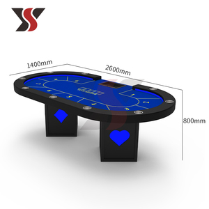 Mesa de Póker Texas Hold'em Profesional de Lujo Moderna para Casino, con Luz LED, Mantel Personalizable, Ecológica y Duradera - Product Image 2