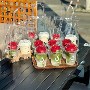 Gobelets en plastique personnalisés imprimés UV 16oz, jetables, transparents en PET, pour boissons froides, café glacé, bubble tea, vente en gros avec couvercle - Product Image 1