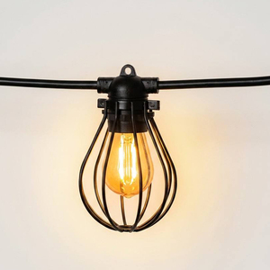 Guirlandes lumineuses vintage connectables de 15 m, alimentées par batterie rechargeable, étanches IP65, pour décorations de mariage en extérieur - Product Image 4