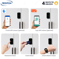 Tuya TTlock app Moderne Intelligent En Bois Gym Casier Armoire RFID Carte Code Casier Serrure Unité De Stockage serrure d'armoire intelligente
