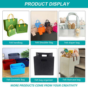 Bolsa de Fieltro Ecológica Personalizable con Impresión a Todo Color, Bolsos de Mano de Fieltro de Gran Capacidad con Sensación de Lujo para Mujer - Product Image 4