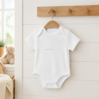 Body de Algodón 100% para Bebé, Manga Corta, Recién Nacido, Unisex, Verano, Venta al por Mayor, Logotipo Personalizado, OEM