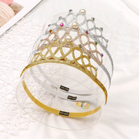 Mode fête cadeau bébé enfants enfants enfants paillettes strass princesse bandeau chapeaux couronne diadème cheveux bijoux accessoires