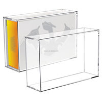 Boîte de présentation et étui de luxe en acrylique transparent moderne pour Pokémon Mega Charizard X EX UPC pré-assemblé