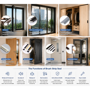 Guarnizione a V per Porte, Striscia Sigillante Autoadesiva Durevole in Schiuma per Porte, Cancelli, Porte d'Ingresso e Finestre - Product Image 6