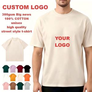 เสื้อยืดผู้ชายแบบสั่งทำพิเศษ 300GSM ผ้าฝ้าย 100% ทรงบ็อกซี่ โอเวอร์ไซส์ วินเทจ  เสื้อยืดเปล่าสำหรับสกรีนลายส่วนตัว  เสื้อยืดผู้หญิงขายส่ง สีแอพริคอต - Product Image 2