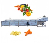 Industriële Groente Fruit Wassen Reiniging Sorteren Snijden Blancheren Drogen Productielijn Groente Fruit Verwerking Machine