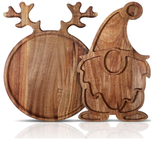 Eco-friendly Acacia piatto di legno forma di alce incisione rettangolare per il partito tè tavola <span class=keywords><strong>da</strong></span> Dessert - Product Image 4