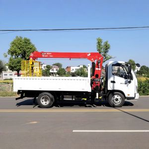 Grue télescopique montée sur camion Foton 4x2 de 3,2 tonnes, grue mobile de 4 tonnes avec benne à vendre - Product Image 5