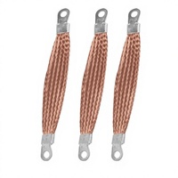 Câble de mise à la terre flexible tressé en cuivre avec bride, jumper de liaison statique pour porte/fenêtre/mur rideau, verrouillage de mise à la terre 50V Apex APX-550S
