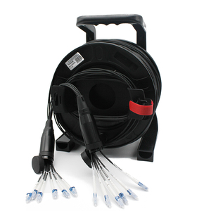 Cable de Fibra Óptica Retráctil Táctico Portátil de 8 Hilos OM4 MPO LC con Tapa Protectora para <span class=keywords><strong>Video</strong></span>, TV, Medios, Transmisiones y Eventos - Product Image 1