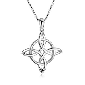 GP36 Vintage 925 plata esterlina nudo celta colgante para collar Cruz irlandesa árbol vida Trine eternidad amor joyería para mujeres - Product Image 1