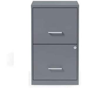 Archivador vertical de acero Alera Soho con 2 cajones, 14 x 18 x 24.1 pulgadas, para uso en oficinas y talleres, color carbón - Product Image 6