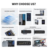 Mini PC FIREBAT avec processeur INTEL N95/N150/N100, 8 Go/16 Go de RAM, SSD 128 Go/256 Go/512 Go, Mini PC 4 cœurs, WiFi5, BT4.2, Mini ordinateur avec écran