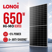 Panel Surya LONGi Hi MO X10 650W LR8-66HVD Scientist HPBC 2.0 Modul Bifasial Panel Surya Pasokan Grosir