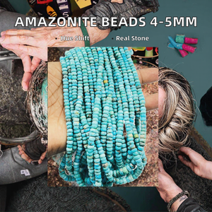 Cuentas Redondas Facetadas de Amazonita Natural de Alta Calidad, Piedras Preciosas de Cuarzo Sueltas - Product Image 3