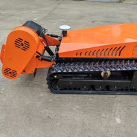 Robot Pemotong Rumput Listrik Tanpa Kabel Tugas Berat Kelas Industri dengan Kontrol Aplikasi dan Remote untuk Lereng Tebing Sungai