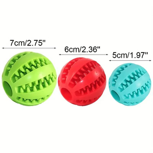 Yumuşak Kauçuk Top Köpek Diş Temizleme Oyuncakları Günlük Kullanım Eğitim Maması 6cm Çok Renkli - Product Image 6