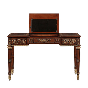 Table de toilette élégante de style français, villa, chambre à coucher, hôtel, table en bois <span class=keywords><strong>massif</strong></span>, miroir noble, coiffeuse, <span class=keywords><strong>commode</strong></span> de chambre à coucher - Product Image 4
