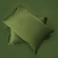 Ensemble de literie en lyocell de qualité supérieure, 300 fils, couleur unie, avec étiquette privée personnalisée, certifié Oeko-Tex Standard 100, pour les projets résidentiels et les appartements