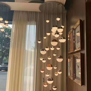 Fabbrica moderna di lusso su misura ciondolo in oro di cristallo palle di luce di colore cromo <span class=keywords><strong>lampadario</strong></span> di colore del pendente della sfera - Product Image 3