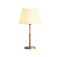 Lampe de table LED de style américain tout en cuivre, lumière ambiante blanc chaud 2700K - Design moderne de luxe pour chambre à coucher, chevet, salon