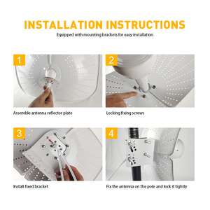 Antenna parabolica esterna di alta qualità 4G 5G MIMO 22dBi larghezza di banda 1600MHz-4200MHz cellulare comunicazione di vendita calda - Product Image 5