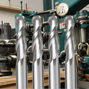 Two Flutes Ball <strong>Nose</strong> <strong>End</strong> <strong>Mill</strong> <strong>Round</strong> Spherical Ball <strong>Nose</strong> Milling Cutter Wood Machine - Product Image 1