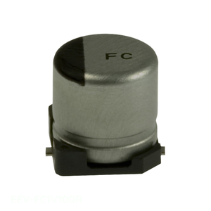 Condensateur SMD à montage en surface 10 µF 20 % 35 V, canal fabricant EEV-FC1V100R, condensateur en aluminium 10 µF - Product Image 1