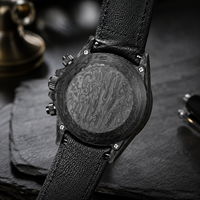 Montre chronographe en Fiber de carbone pour hommes, 39Mm, mouvement seiko VK63, Quartz, cristal saphir, cadran Panda, montre-bracelet de luxe pour course automobile