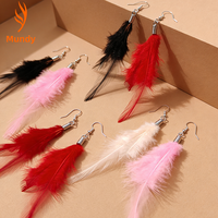 Factory Direct 21 Colors Feather Earrings Accessories - Gothic Alternative Fashion Stage Performance Halloween Costume