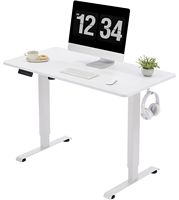 Bureau debout électrique moderne à hauteur réglable avec structure en acier inoxydable, design convertible et extensible pour le bureau à domicile
