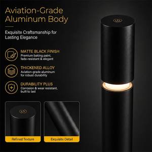 Lampe sur pied LED moderne <span class=keywords><strong>et</strong></span> créative de 1400 mm de hauteur avec variateur de lumière CCT, design tube rond doré, idéale pour bureau <span class=keywords><strong>et</strong></span> salle de travail - Product Image 6