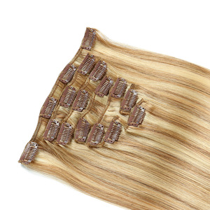 Extensions de cheveux à clipser <span class=keywords><strong>en</strong></span> gros, 100% cheveux humains, extensions de cheveux naturels à clipser, extensions de cheveux humains à clipser - Product Image 2