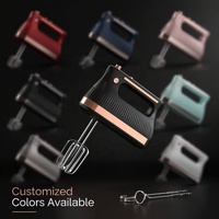 Batteur Électrique Manuel 5 Vitesses Homologué ETL avec Fouets en Acier Inoxydable Couleur Personnalisée pour le Marché, Mélangeur de Gâteaux Puissant pour Cuisine, Fabrication OEM