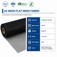 Moustiquaire en polyester à mailles fines 20x20, résistante aux UV, pour portes résidentielles – Protection anti-insectes fiable