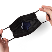 Masque facial respirant noir à la mode pour adultes en tissu non tissé et tissu non tissé soufflé à chaud
