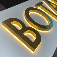Letrero Metálico 3D Personalizado para Negocios, Letrero Luminoso LED para Exteriores, Logotipo para Fachada de Tienda, Letras de Canal Retroiluminadas para Publicidad de Empresas en Centros Comerciales