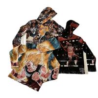 Wingtop Nouveau Design Tissé Bonfire Tapisserie À Capuche Printemps Mouvement Chandail Sac Fourre-Tout Polyester/Coton Matériel À Capuche Col Hommes