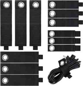 Sangles de câblage en nylon élastique écologiques de 13 pouces, robustes, avec boucle auto-agrippante, pour l'organisation et le rangement des rallonges et des câbles - Product Image 3